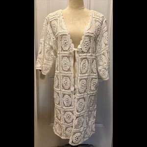 White Crochet Cardigan